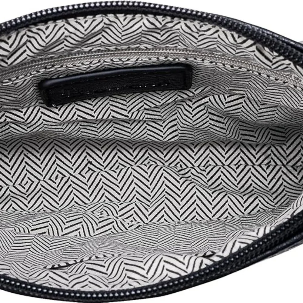 Vegan Faux Leather Mini Crossbody Handbag with Zipper Pockets and Tassel
